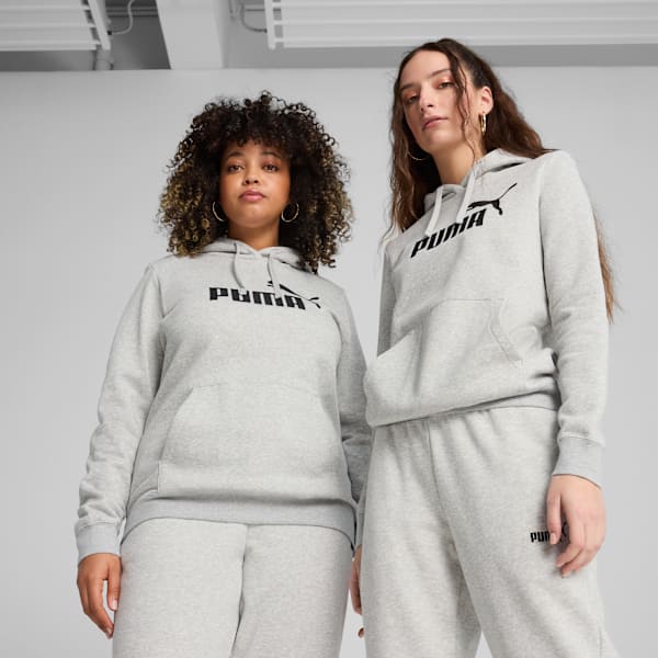 Sudadera con capucha para mujer logo Essentials No. 1, Light Gray Heather, extralarge